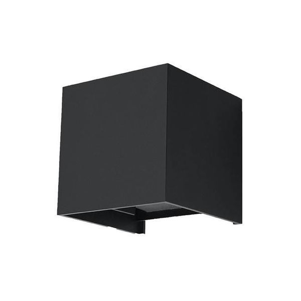 Kinkiet LAMPA przyścienna elewacyjna SL.0545 kwadratowa OPRAWA metalowa LED 6W 3000K kostka cube IP54 czarna zdjęcie 1