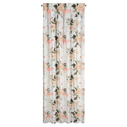 Zasłona gotowa na taśmie ROSE 135x270 Eurofirany biała w róże na Arena.pl