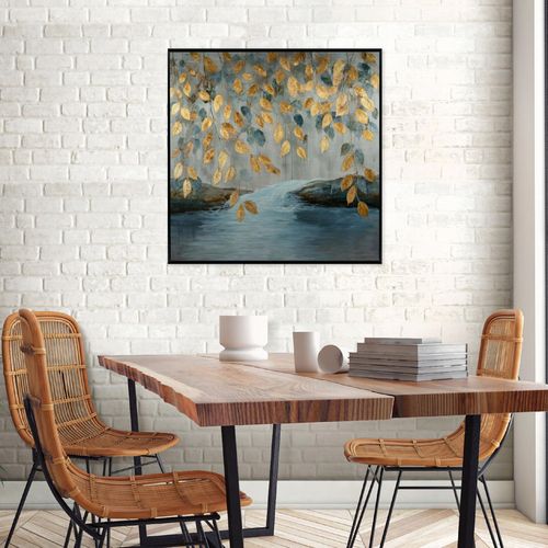 Obraz W Ramie Na Metalu Do Sypialni Salonu Liście 80x80 na Arena.pl