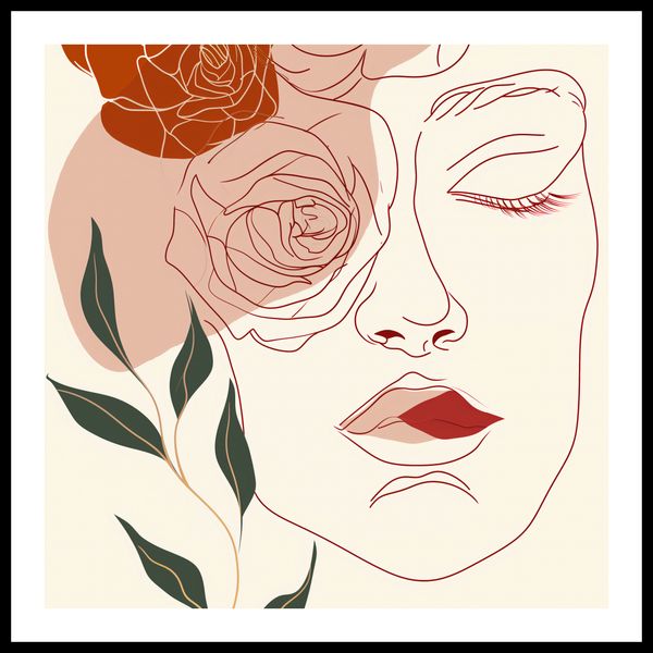 Plakat 50x50cm Beż i Twarz zdjęcie 3