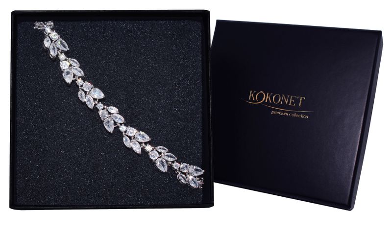 Bransoletka ślubna FLORAL silver zdjęcie 1