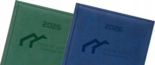 FIRMOWY KALENDARZ A5 tygodniowy na 2026 rok Z TWOIM LOGO GRAWER 25 szt na Arena.pl