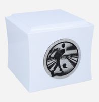 Urna z motywem kręgli Biały/Wzór1