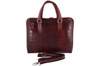 Torba na laptopa damska skórzana Barberinis - Czerwona