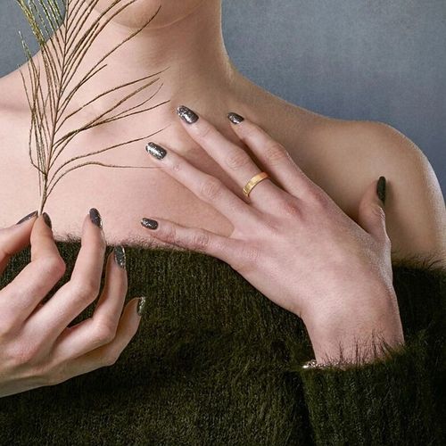 18K ZŁOTA OBRĄCZKA FAZOWANA Z WOLFRAMU MATOWA r.20 na Arena.pl