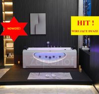 Wanna z hydromasażem BC-602 180cmx90 DYSZE OBROTOWE, MASAŻ KARKU, WODOSPADY