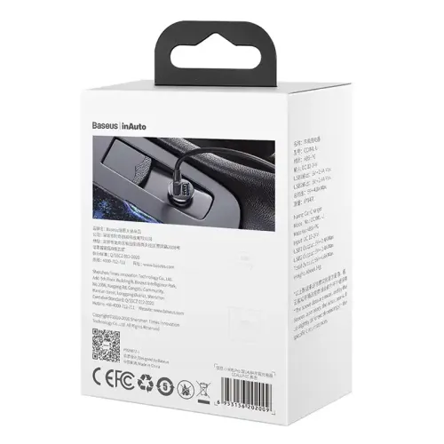 ładowarka samochodowa baseus grain pro 2x usb 4.8a (czarna) na Arena.pl
