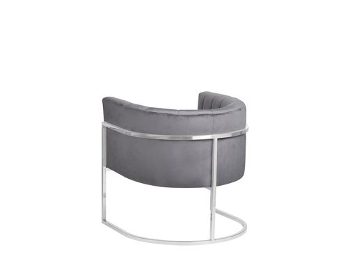 Fotel welurowy szary LARVIK na Arena.pl