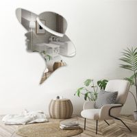 Kapeluszowa Musa — Lustro Akrylowe „Kobieta w kapeluszu”