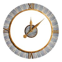 Zegar ścienny 60 cm dekoracyjny brązowy prosty design do wnętrza