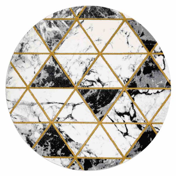 RUG/LU/ESTEMA/MARBLETRIANGLES/BLACK+GOLD/R160 zdjęcie 1
