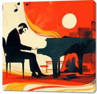 Obraz 100x100cm Pianista