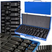 ZESTAW NASADEK UDAROWYCH NASADKI UDAROWE DŁUGIE KRÓTKIE 1/2" UDAR 35EL