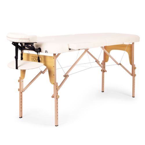 Drewniany stół do masażu i rehabilitacji 2-segmentowy składany w walizkę na Arena.pl
