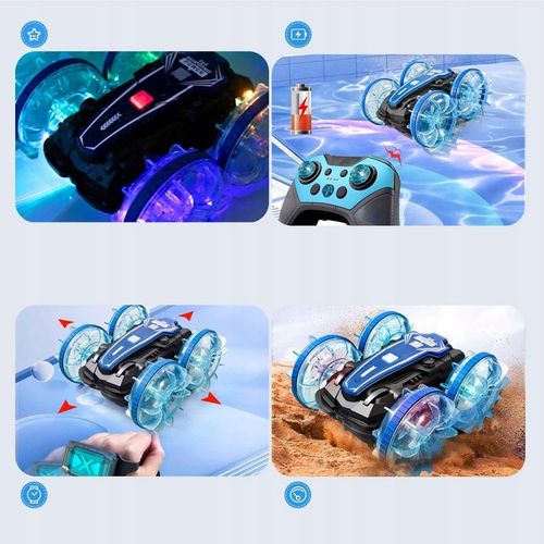 SAMOCHÓD ZDALNIE STEROWANY RC GESTAMI AMFIBIA 2 PILOTY 4x4 360° PŁYWAJĄCY na Arena.pl