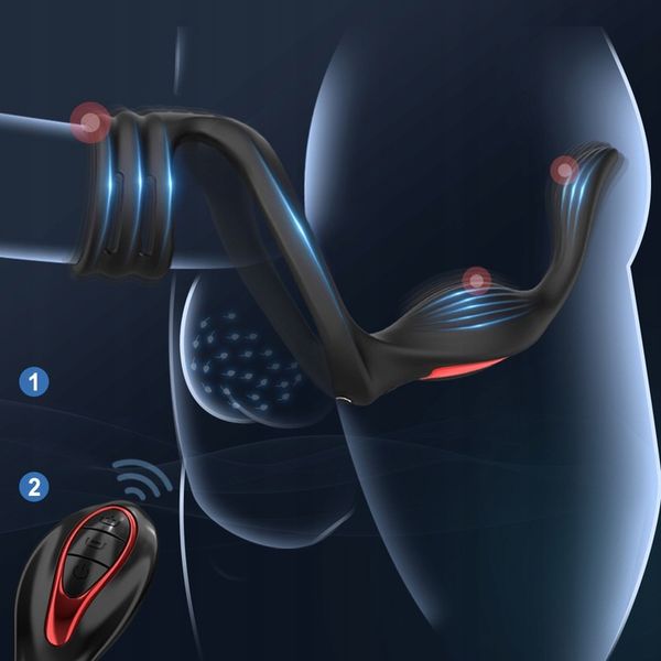 Wibrator prostaty 3w1 pierścień, analny, prostata zdjęcie 2