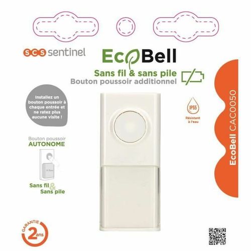 Push button for doorbell SCS SENTINEL Ecobell CAC0050 Bezprzewodowy na Arena.pl