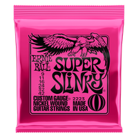 Struny do gitary elektrycznej Ernie Ball 2223 Super Slinky Nickel 9-42