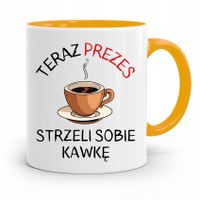 Dla Prezesa Viceprezesa Kubek Żółty Na Prezent Z Nadrukiem Ze Zdjęciem