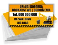 Wizytówki reklamowe 200 szt różne wzory USŁUGI KOPARKĄ BRUKARSTWO