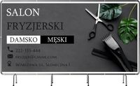 BANER REKLAMOWY 130x80cm SALON FRYZJERSKI duży wybór projekt w cenie