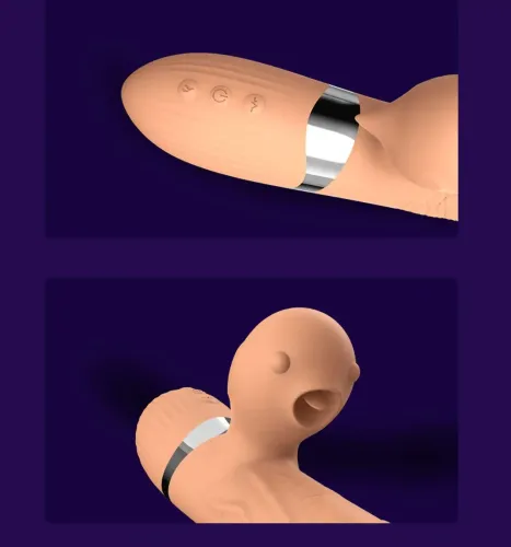 Wibrator-Basia Thtusting Vibrator 2 in 1 Tongue Vibrators USB na Arena.pl