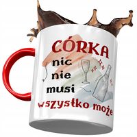 Kubek Czerwony Dla Córki Na Dzień Dziecka Prezent Z Nadrukiem Ze Zdjęciem