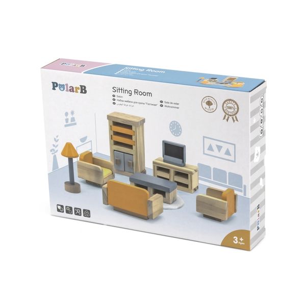 VIGA PolarB Zestaw Mebelków do Domku dla Lalek Salon zdjęcie 5