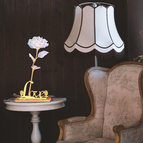 Złota RÓŻA - Doskonały Prezent - Dekoracja (Złoty) zdjęcie 3