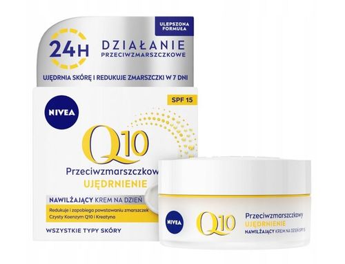 NIVEA Q10 Krem przeciwzmarszczkowy dzień noc SPF15 50ml x2 + Pod oczy 15ml na Arena.pl