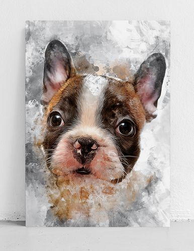 Plakat buldog pies abstrakcja 40x50 cm na Arena.pl