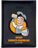 KALENDARZ A5 2026 DZIENNY terminarz z nadrukiem usługi remontowo budowlane