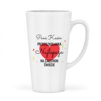 Wysoki duży kubek do kawyLatte Prezent dla Przedszkolanki DZIEŃ NAUCZYCIELA