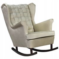 Fotel uszak Carol bujany skandynawski Family Meble beżowy, kremowy