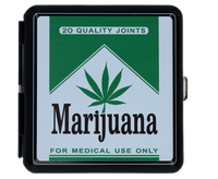 Papierośnica Metalowa z Nadrukiem Marijuana