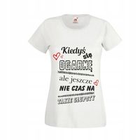 KOSZULKA T-SHIRT Z napisem KIEDYŚ SIĘ OGARNĘ