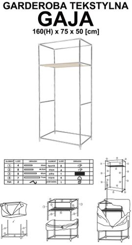 Szafa tekstylna Gaja Vitto - brąz na Arena.pl