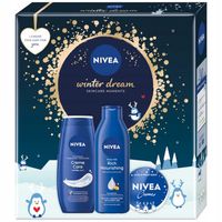Zestaw Prezentowy Kosmetyków NIVEA żel pod prysznic 250ml + odżywcze mlec