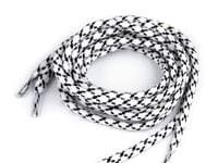 Sznurówki do butów, bluz,130 cm, biało-czarne