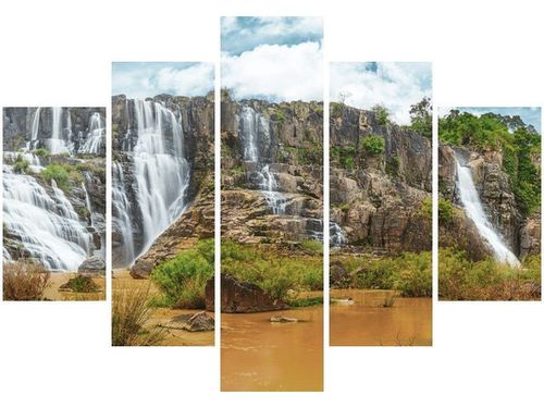 105CM 150CM OBRAZ 5 ELEM PIĘKNY WODOSPAD DRUK na Arena.pl