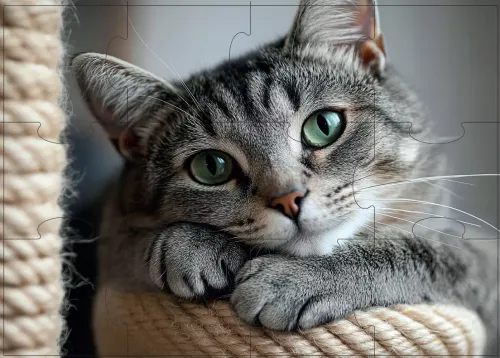 Duże puzzle do rehabilitacji na terapię - Silver Alexander Kot 12 elementów na Arena.pl