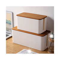 POJEMNIK ORGANIZER NA KABLE LISTWY BOX DREWNO L