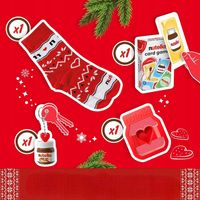 Kalendarz Adwentowy NUTELLA 528g BRELOK SKARPETKI KARTY SŁODYCZE 24x