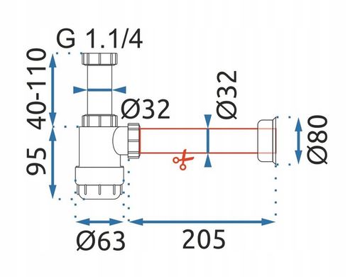 Syfon Umywalkowy Butelkowy Biały Niski Mcalpine na Arena.pl