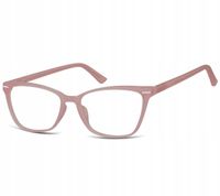 Damskie okulary zerówki KOCIE Oprawki korekcyjne optyczne SUNOPTIC różowa