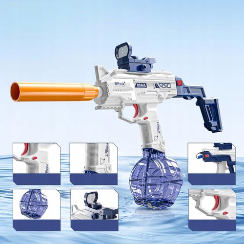 PISTOLET NA WODĘ ELEKTRYCZNY MIOTACZ DLA DZIECI SIKAWKA KARABIN AUTOMAT na Arena.pl
