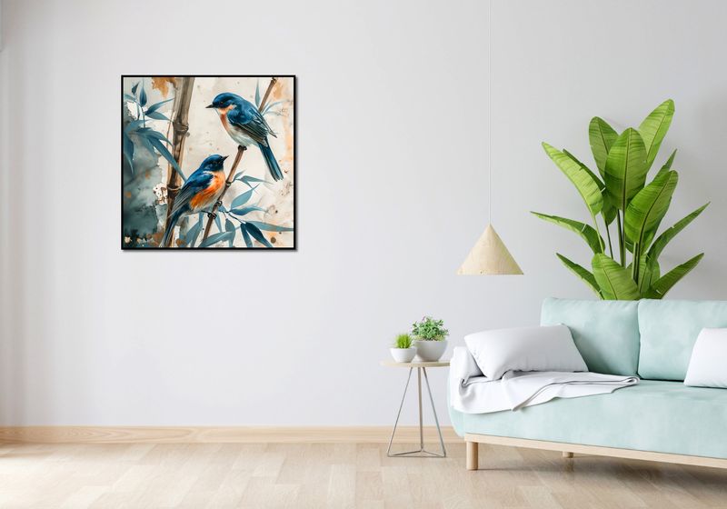 Plakat 80x80cm Trzy Ptaki zdjęcie 4