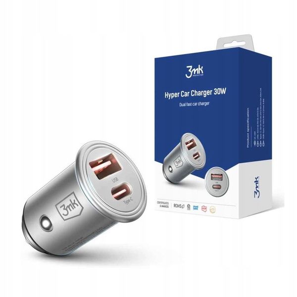 ŁADOWARKA SAMOCHODOWA 3MK HYPER CAR CHARGER 30W zdjęcie 1
