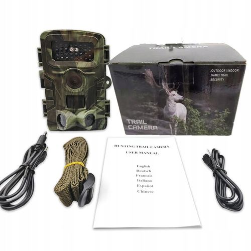 Kamera Leśna Fotopułapka Myśliwska Ip66 Czujnik Ruchu IR Tryb Nocny na Arena.pl