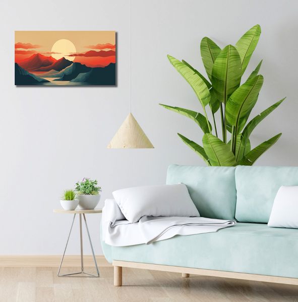 Obraz 60x30cm Zachód Słońca nad Górami zdjęcie 2